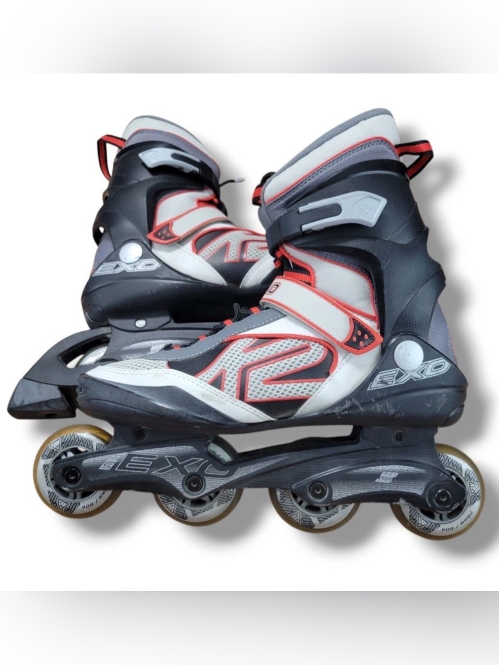 K2 EXO Inline Skates Size 13 Men's K2 EXO 108007 ABEC 5 Bearings 78mm/80a Wheels